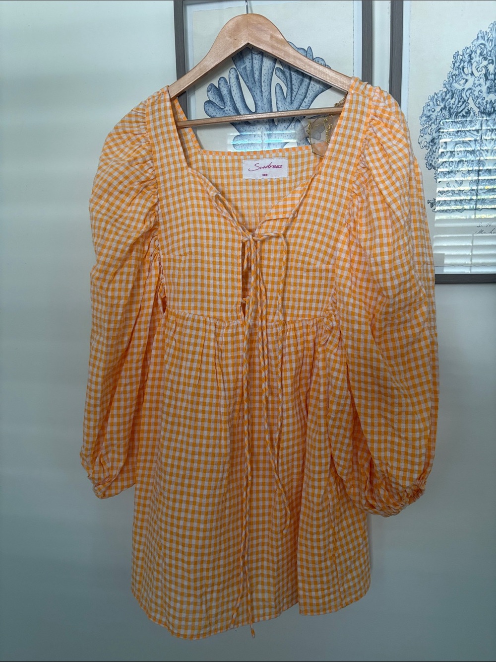 SUNDRESS MINI GINGHAM DRESS- size XS/small NWT